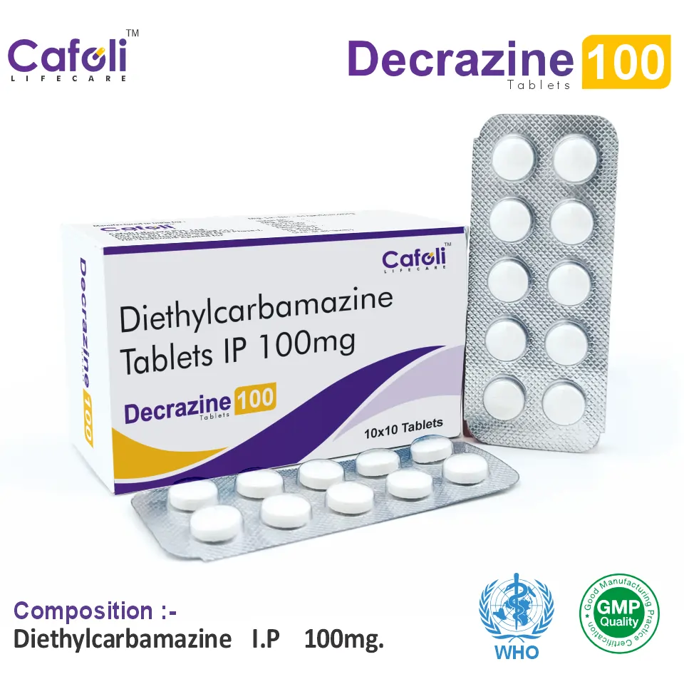 Diethylcarbamazine 100 mg tablet PCD pharma franchise